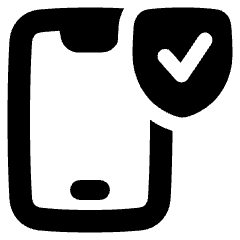 Phone Shield Icon from Plump Solid Set