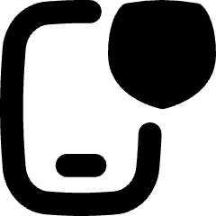 Phone Shield Icon from Flex Solid Set