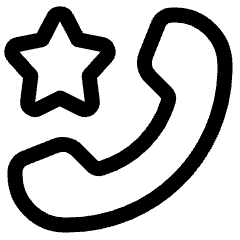 Phone Star Icon from Plump Line Set