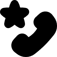 Phone Star Icon from Flex Solid Set