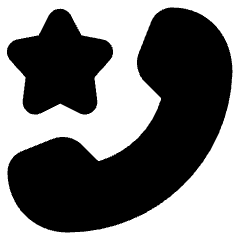 Phone Star Icon from Plump Solid Set