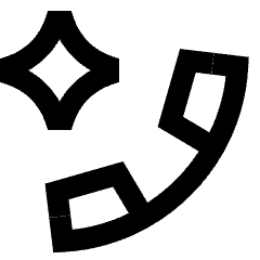 Phone Star Icon from Sharp Line Set