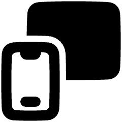 Phone Telephone Project Screen Icon from Plump Solid Set