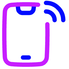 Phone Wifi Icon from Plump Neon Set