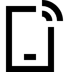 Phone Wifi Icon from Sharp Line Set