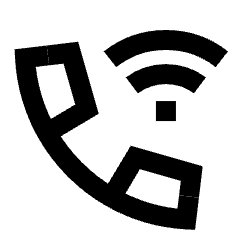 Phone Wifi Calling Bar 3 Icon from Sharp Line Set