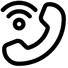 Phone Wifi Calling Bar 3 Icon from Plump Line Set