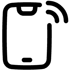 Phone Wifi Icon from Plump Line Set