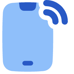 Phone Wifi Icon from Plump Flat Set