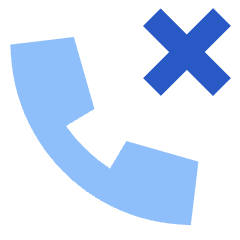 Reject Call Icon from Sharp Flat Set