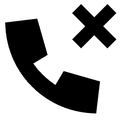 Reject Call Icon from Sharp Solid Set
