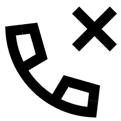 Reject Call Icon from Sharp Line Set