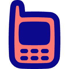 Retro Phone Icon from Plump Pop Set