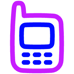 Retro Phone Icon from Plump Neon Set