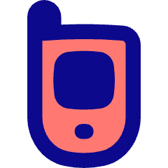 Retro Phone Icon from Flex Pop Set