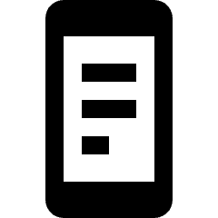 Smartphone Text Icon from Nova Solid Set