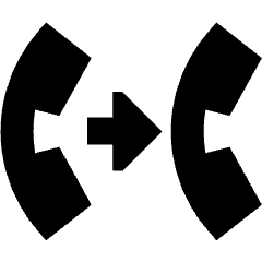 Transfer Forwarding Call Icon from Sharp Solid Set