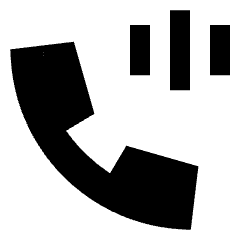 Voice Mail Phone Icon from Sharp Solid Set