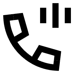 Voice Mail Phone Icon from Sharp Line Set