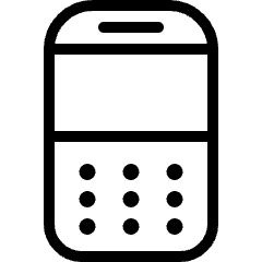 Mobile Phone Blackberry 1 Icon from Ultimate Light Set