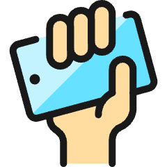 Phone Hand Hold Icon from Ultimate Colors Set