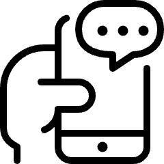 Phone Hand Typing Icon from Ultimate Light Set