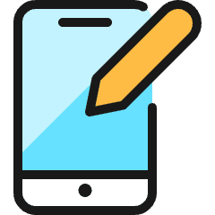 Phone Write Icon from Ultimate Colors Set