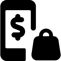 Mobile Shopping Bag Icon from Ultimate Bold Set