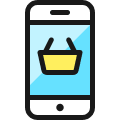 Mobile Shopping Basket Icon from Ultimate Colors Set