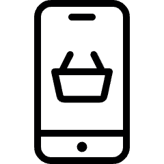 Mobile Shopping Basket Icon from Ultimate Light Set