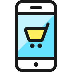 Mobile Shopping Cart 1 Icon from Ultimate Colors Set