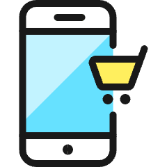 Mobile Shopping Cart Icon from Ultimate Colors Set