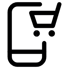 Mobile Shopping Cart Icon from Ultimate Regular Set