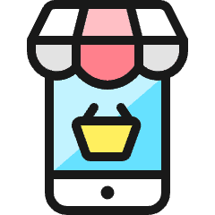Mobile Shopping Shop Basket Icon from Ultimate Colors Set