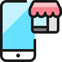 Mobile Shopping Shop Icon from Ultimate Colors Set