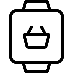 Smartwatch Shopping Basket Icon from Ultimate Light Set