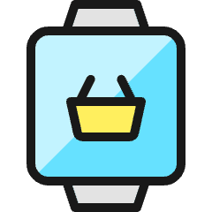 Smartwatch Shopping Basket Icon from Ultimate Colors Set