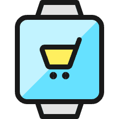 Smartwatch Shopping Cart Icon from Ultimate Colors Set