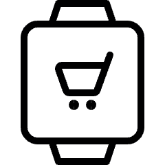 Smartwatch Shopping Cart Icon from Ultimate Light Set