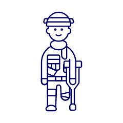 Disable Soldier 1 Illustration from UX Line Set