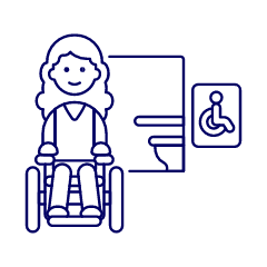 Disable Toilet 6 Illustration from UX Line Set