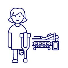 Hospitalize Person 4 Illustration from UX Line Set