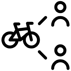 Bike Users Connect 1 Icon from Ultimate Light Set