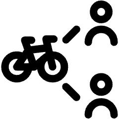 Bike Users Connect 1 Icon from Ultimate Regular Set
