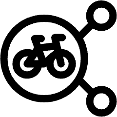Bike Users Connect 2 Icon from Ultimate Regular Set