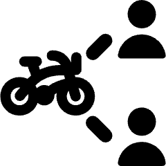 Bike Users Connect 3 Icon from Ultimate Bold Set