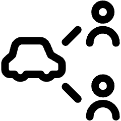 Car Users Connect 1 Icon from Ultimate Regular Set