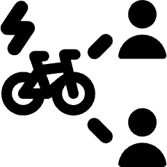 Electric Bike Users Connect 1 Icon from Ultimate Bold Set