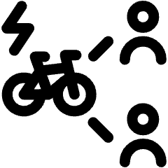 Electric Bike Users Connect 1 Icon from Ultimate Regular Set