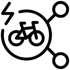 Electric Bike Users Connect 2 Icon from Ultimate Light Set